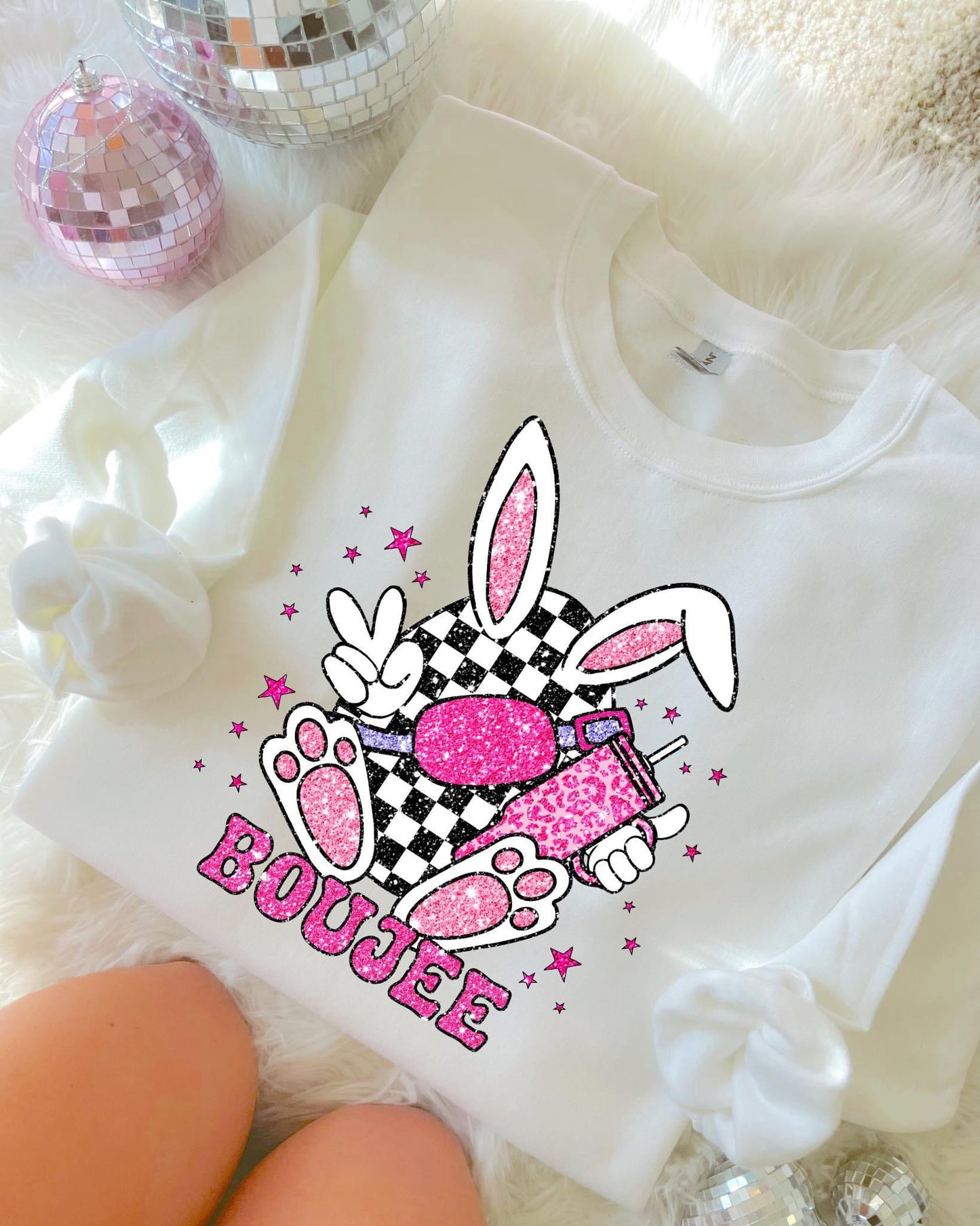 DTF PRINTED Boujee Bunny Tee