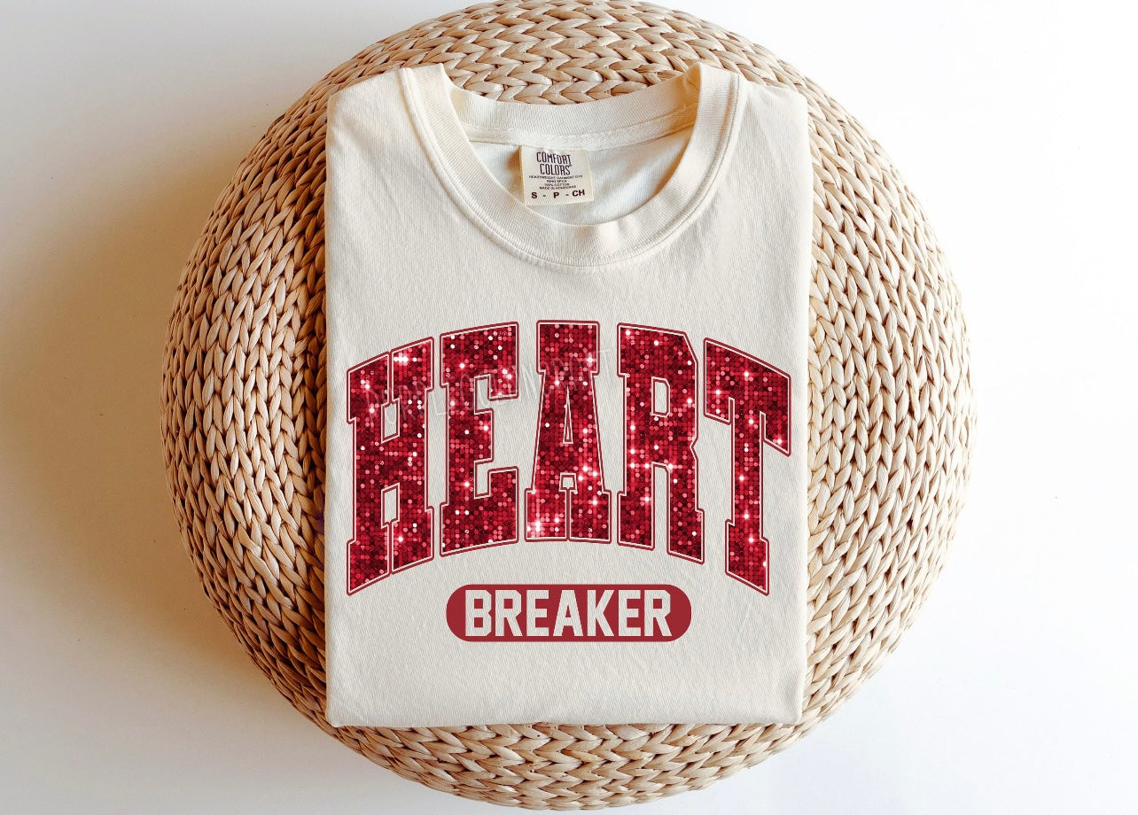 DTF PRINTED Heart Breaker Comfort Colors Tee