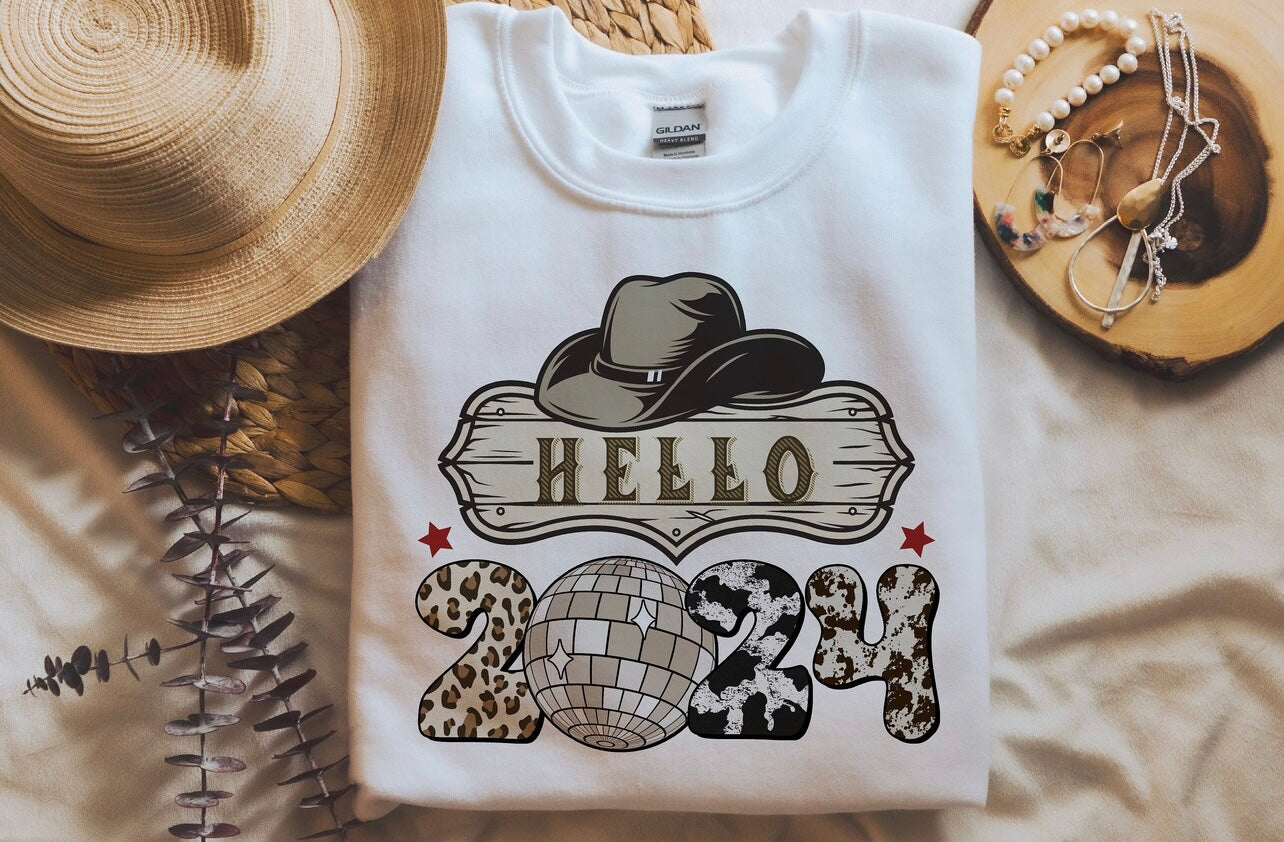 Hello 2024 Western Tee / Crewneck