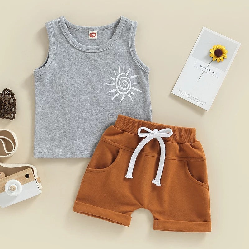 Here Comes the Sun Shorts Set