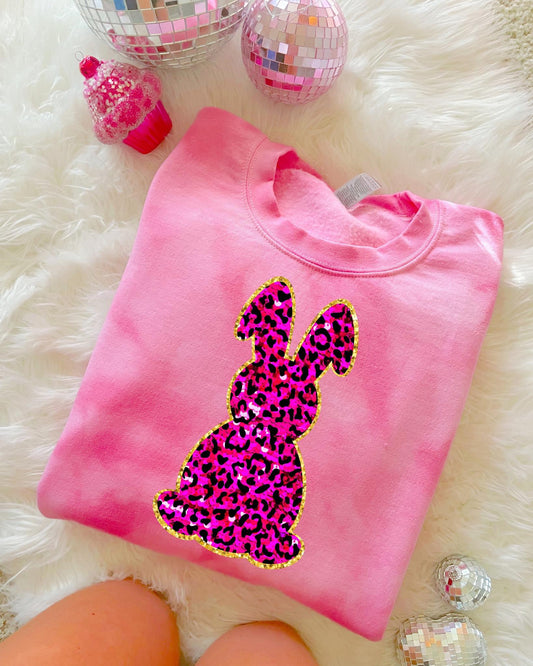 DTF PRINTED Leopard Bunny Tee