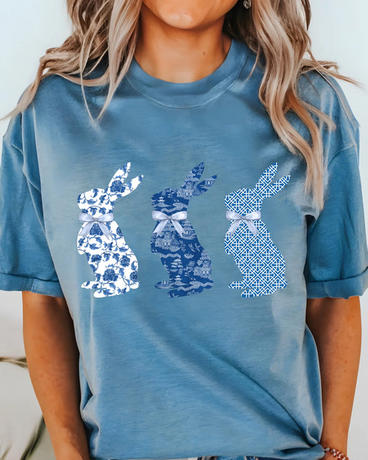 DTF PRINTED Easter Bunnies Tee