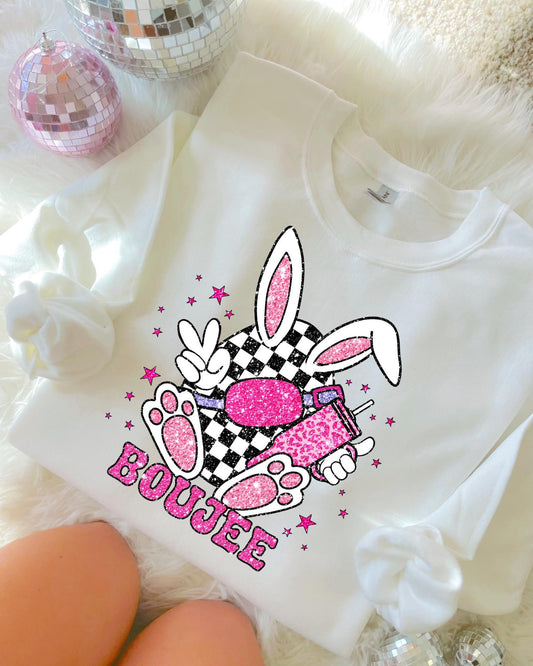 DTF PRINTED Boujee Bunny Tee