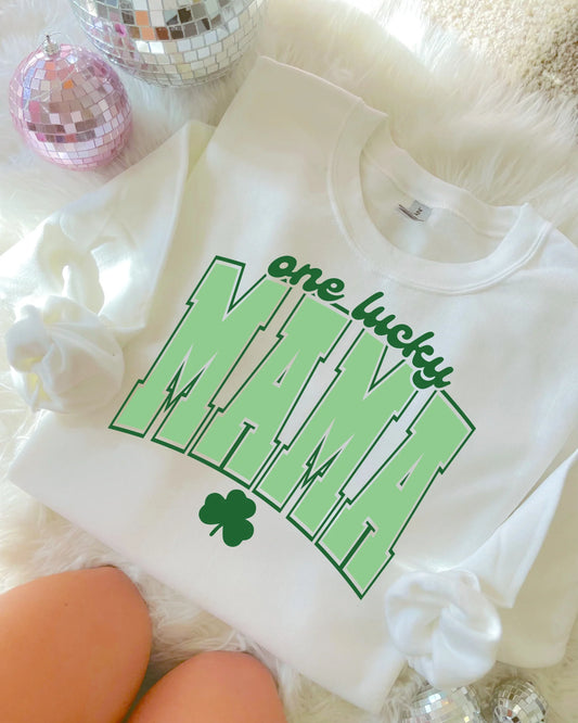DTF PRINTED One Lucky Mama Tee