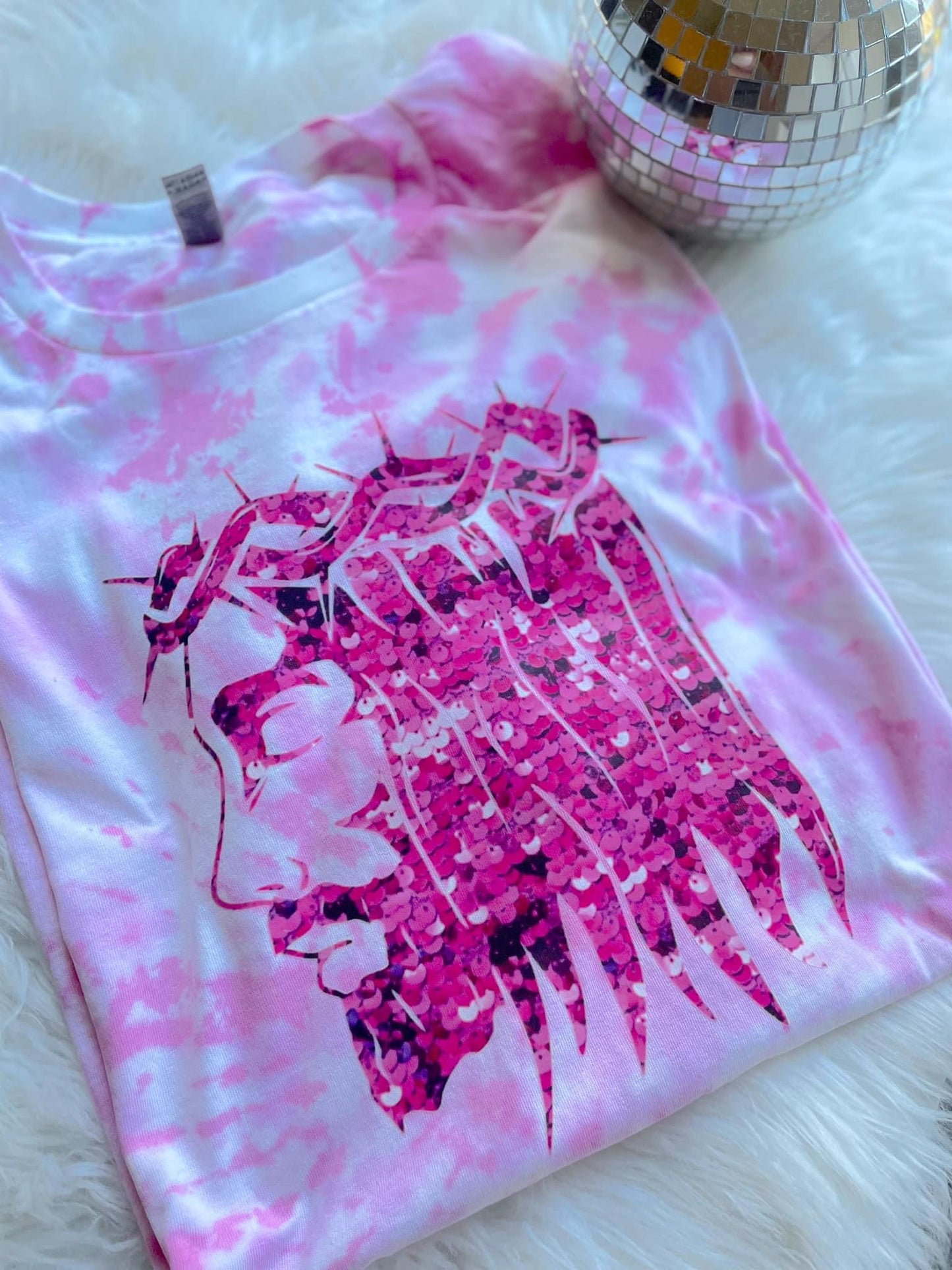 DTF PRINTED Tie Dyed Jesus Tee