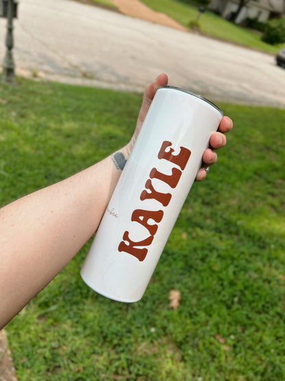 Support Local, CGCo Customizable Name 20oz Tumbler w/ Lid & Straw