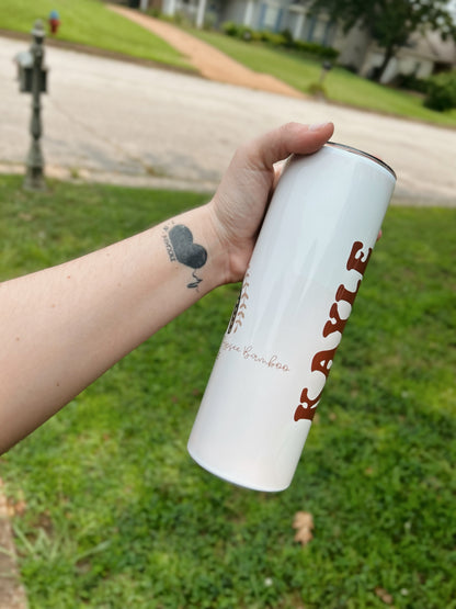 Support Local, CGCo Customizable Name 20oz Tumbler w/ Lid & Straw