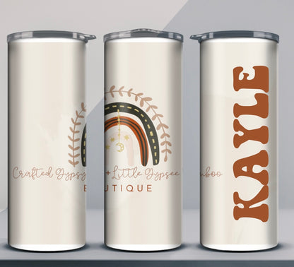 Support Local, CGCo Customizable Name 20oz Tumbler w/ Lid & Straw