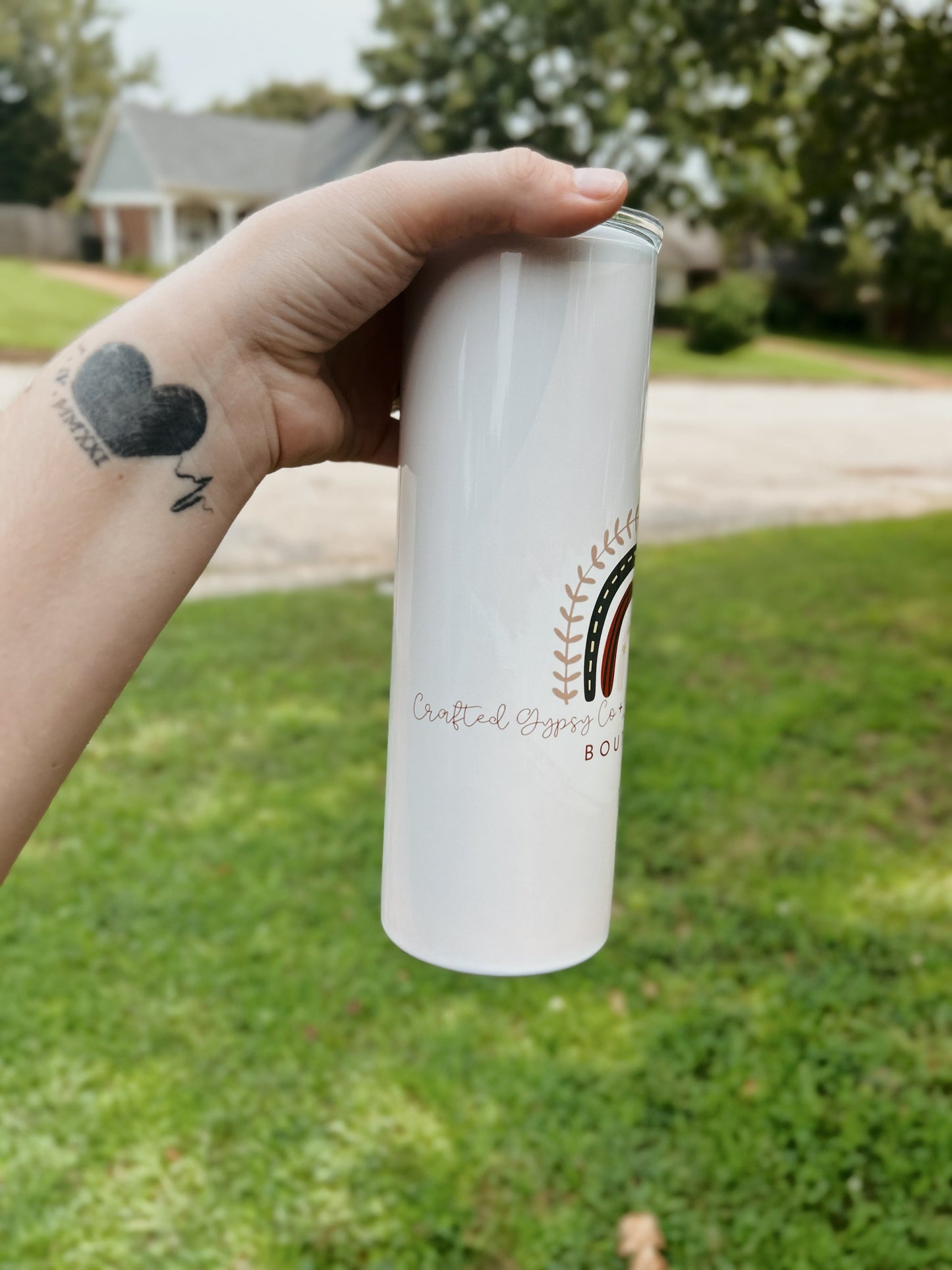 Support Local, CGCo Customizable Name 20oz Tumbler w/ Lid & Straw
