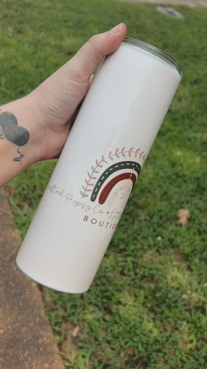 Support Local, CGCo Customizable Name 20oz Tumbler w/ Lid & Straw