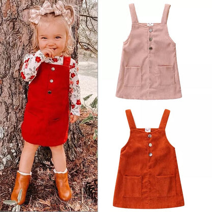 Corduroy Overall Dress