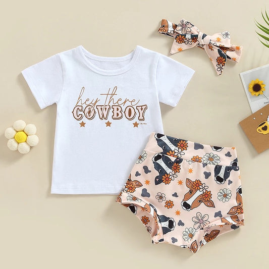 Hey There Cowboy Bummie Set with Bow