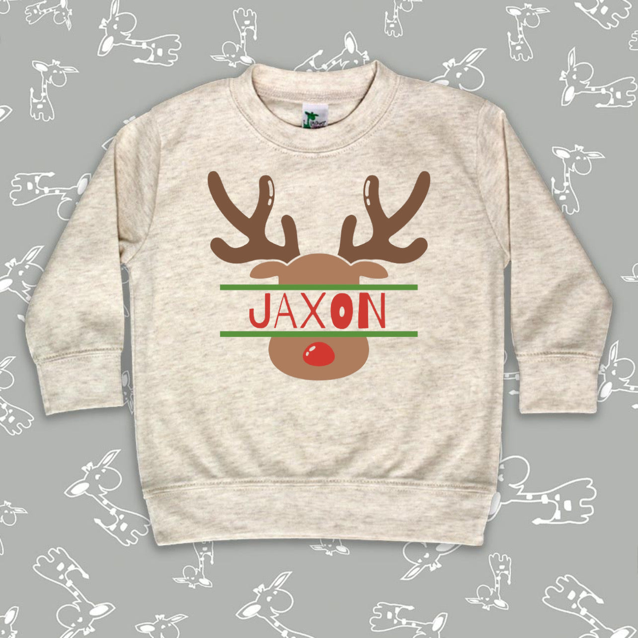 Custom Name Reindeer Tee