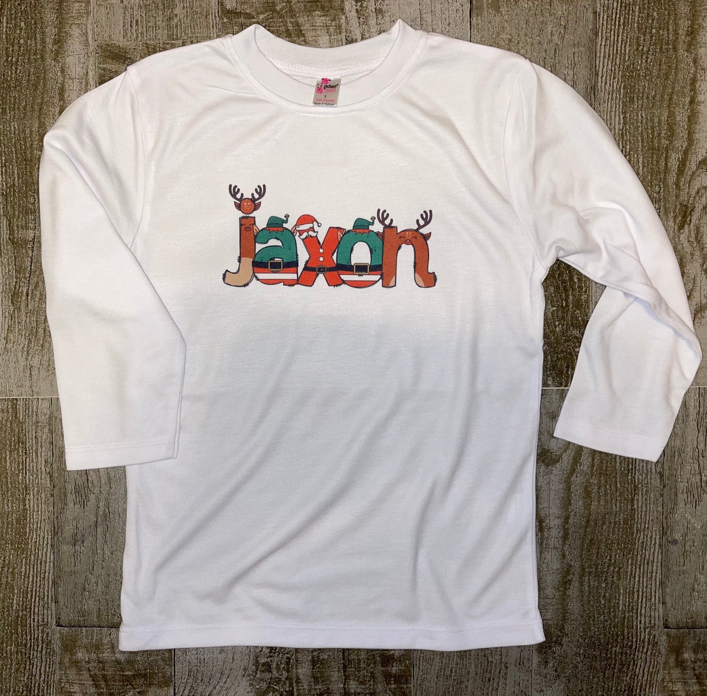 Christmas Doodle Letter Name Tees