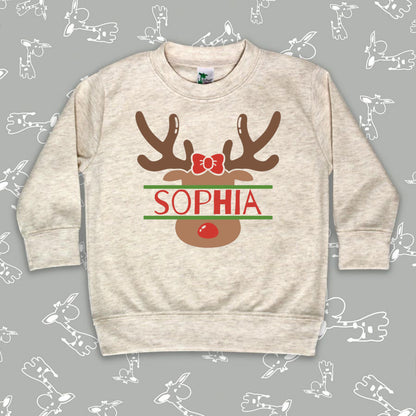 Custom Name Reindeer Tee