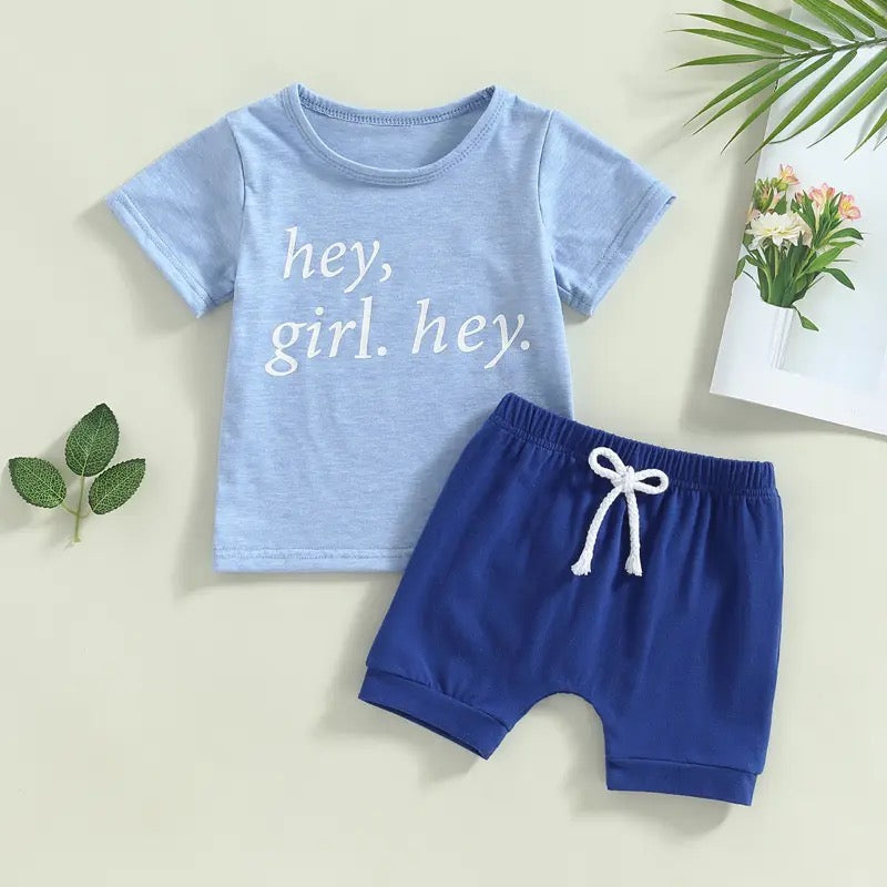 Hey, Girl Hey Shorts Set